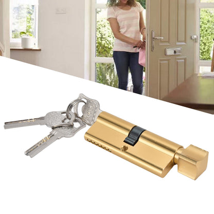 Cylinder Lock Door Locker Core Home Security System Tool Aluminum with Key for Cabinet Mailbox Drawer V1294-YM0523-3114210145411