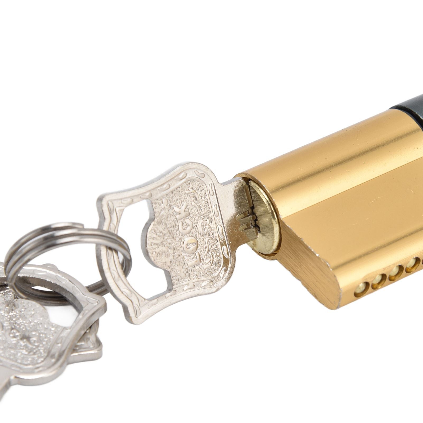 Cylinder Lock Door Locker Core Home Security System Tool Aluminum with Key for Cabinet Mailbox Drawer V1294-YM0523-3114210145411