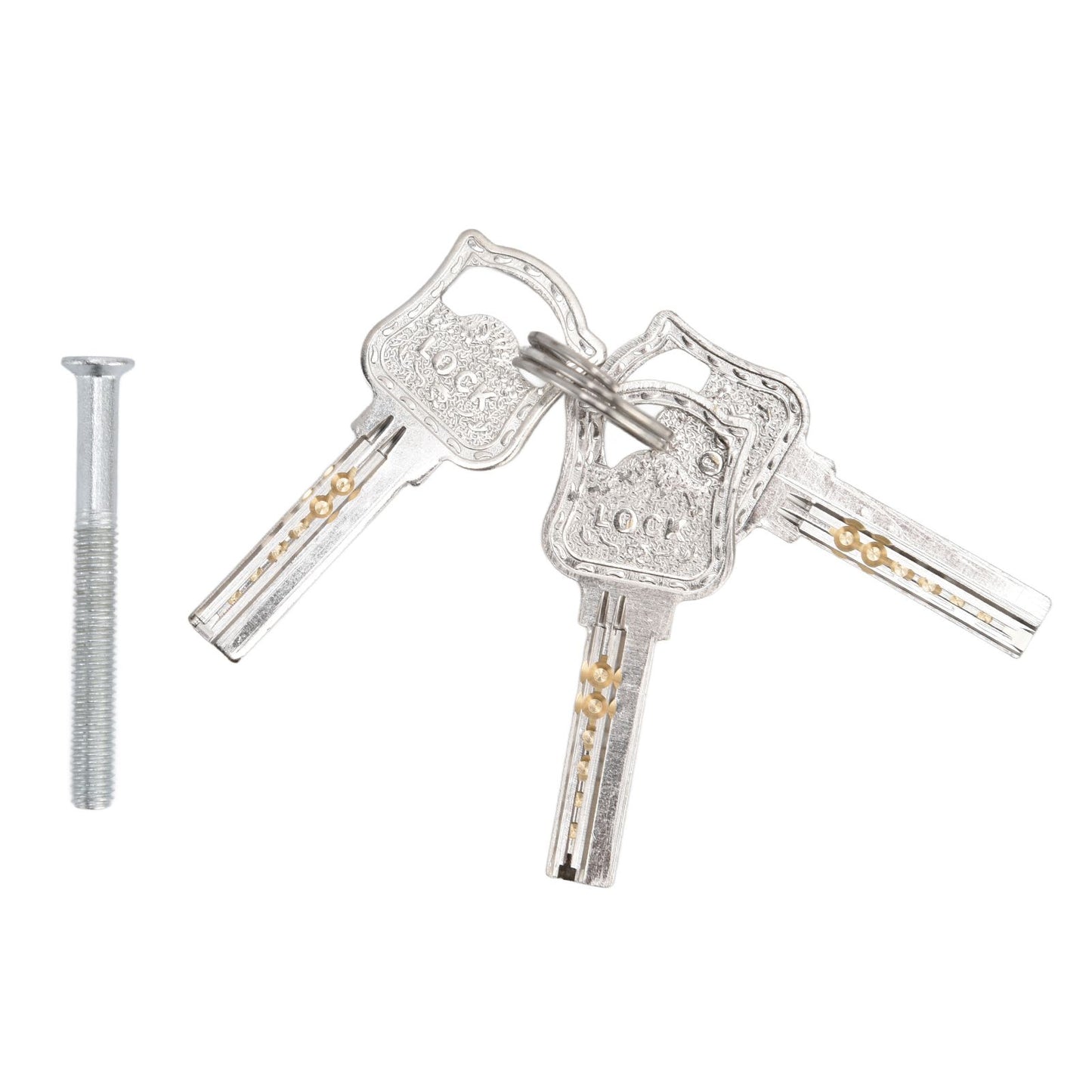 Cylinder Lock Door Locker Core Home Security System Tool Aluminum with Key for Cabinet Mailbox Drawer V1294-YM0523-3114210145411