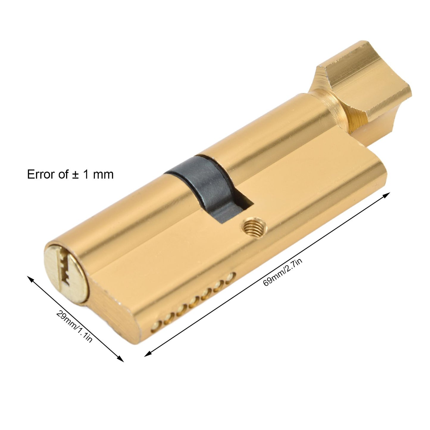 Cylinder Lock Door Locker Core Home Security System Tool Aluminum with Key for Cabinet Mailbox Drawer V1294-YM0523-3114210145411