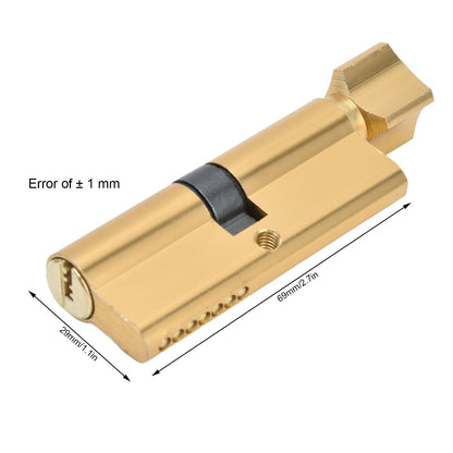 Cylinder Lock Door Locker Core Home Security System Tool Aluminum with Key for Cabinet Mailbox Drawer V1294-YM0523-3114210145411