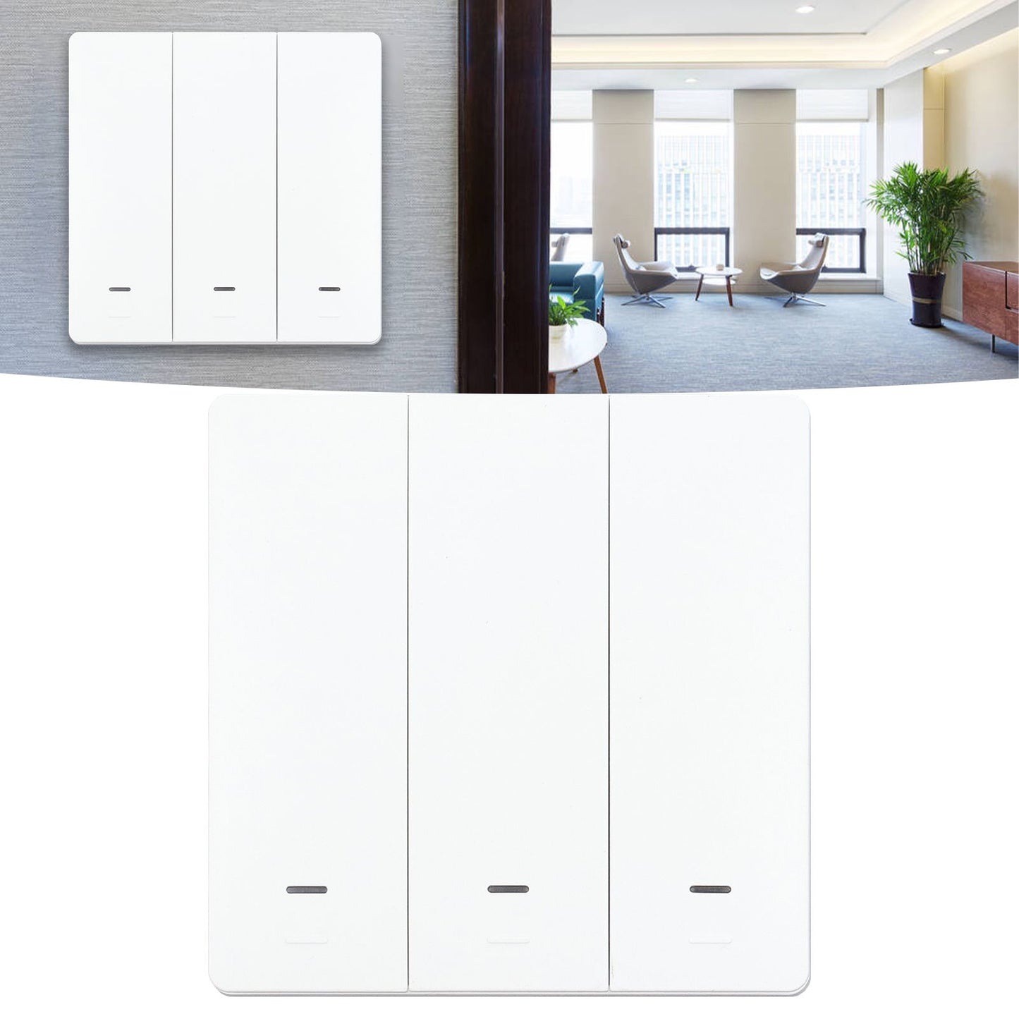Smart Switch Wireless Switch Remote Control WiFi Wall Switch for Office Apartment 100-230V V1294-YM0523-3114210156111