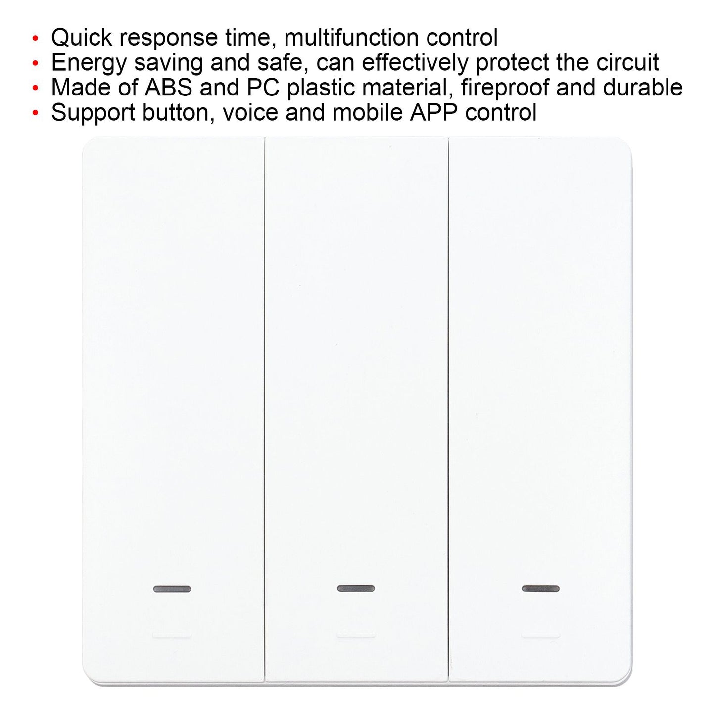 Smart Switch Wireless Switch Remote Control WiFi Wall Switch for Office Apartment 100-230V V1294-YM0523-3114210156111