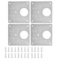 4Set Hinge Plate Stainless Steel Hinge Side Plate Cabinet Door Hinge Repair Bracket for Home Kitchen V1294-YM0523-3114210164611