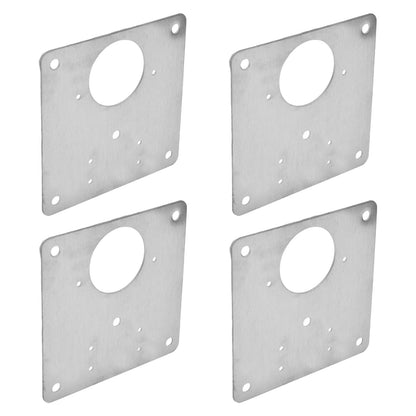 4Set Hinge Plate Stainless Steel Hinge Side Plate Cabinet Door Hinge Repair Bracket for Home Kitchen V1294-YM0523-3114210164611