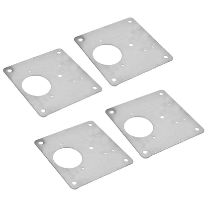 4Set Hinge Plate Stainless Steel Hinge Side Plate Cabinet Door Hinge Repair Bracket for Home Kitchen V1294-YM0523-3114210164611