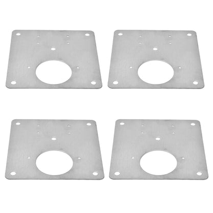 4Set Hinge Plate Stainless Steel Hinge Side Plate Cabinet Door Hinge Repair Bracket for Home Kitchen V1294-YM0523-3114210164611