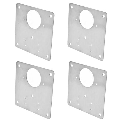4Set Hinge Plate Stainless Steel Hinge Side Plate Cabinet Door Hinge Repair Bracket for Home Kitchen V1294-YM0523-3114210164611