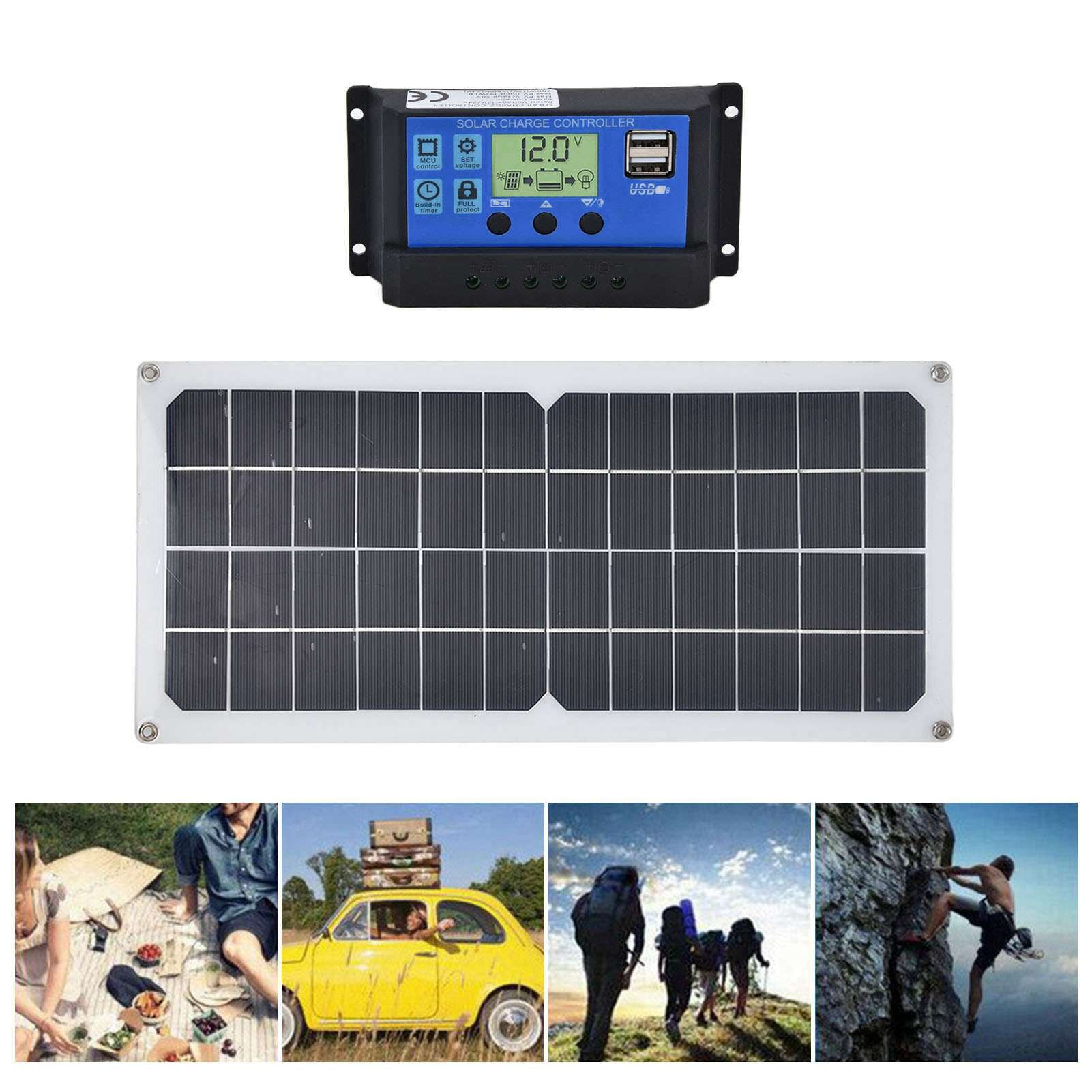 10W Solar Panel Set with 10A Controller Exhaust Fan for Car Yacht RV Boat Moblie Phone Battery V1294-YM0523-3114210164911