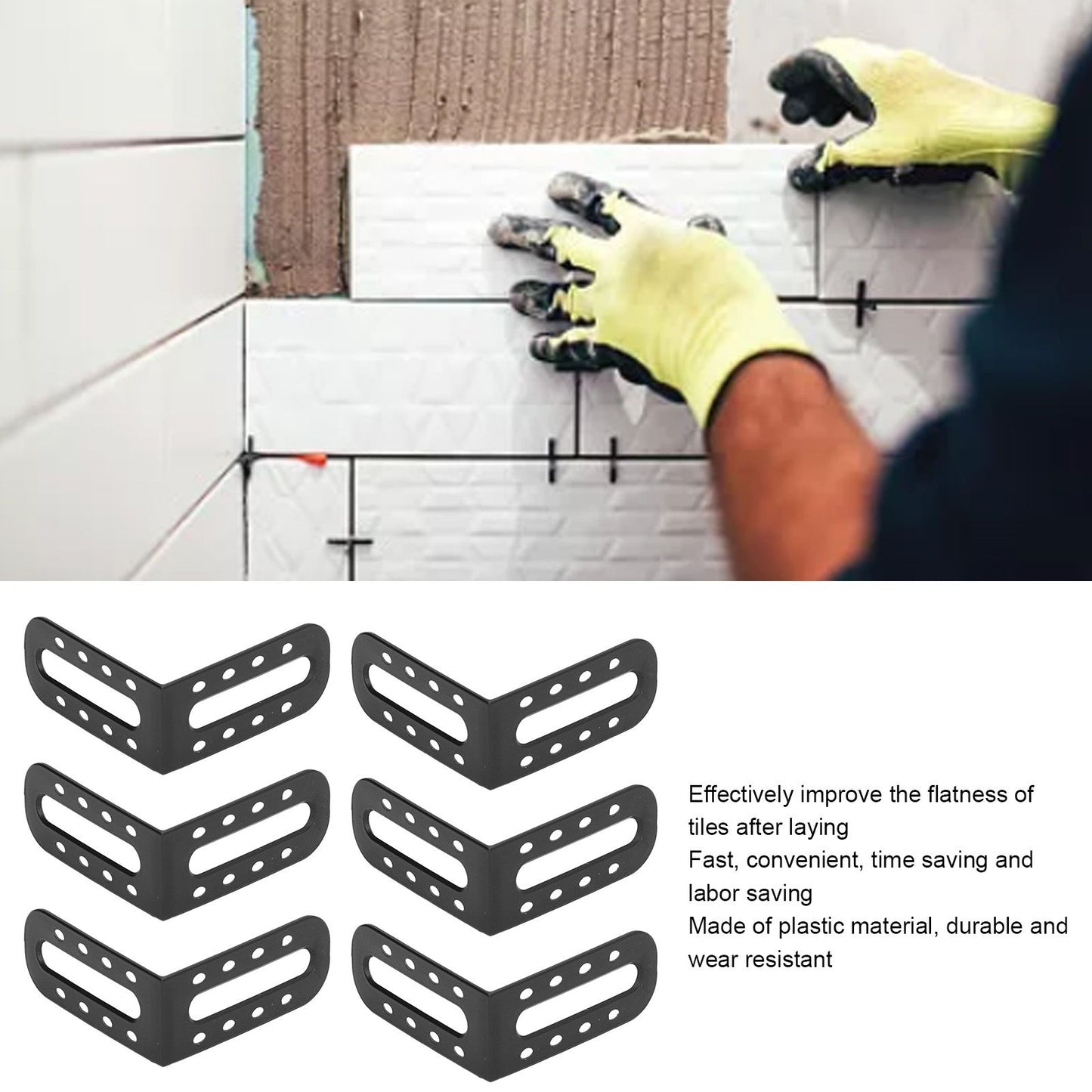 100PCS Tile Leveling System Tile Positioning Tool Plastic Tile Fixed Position Auxiliary Tool for Household V1294-YM0523-3114210165011
