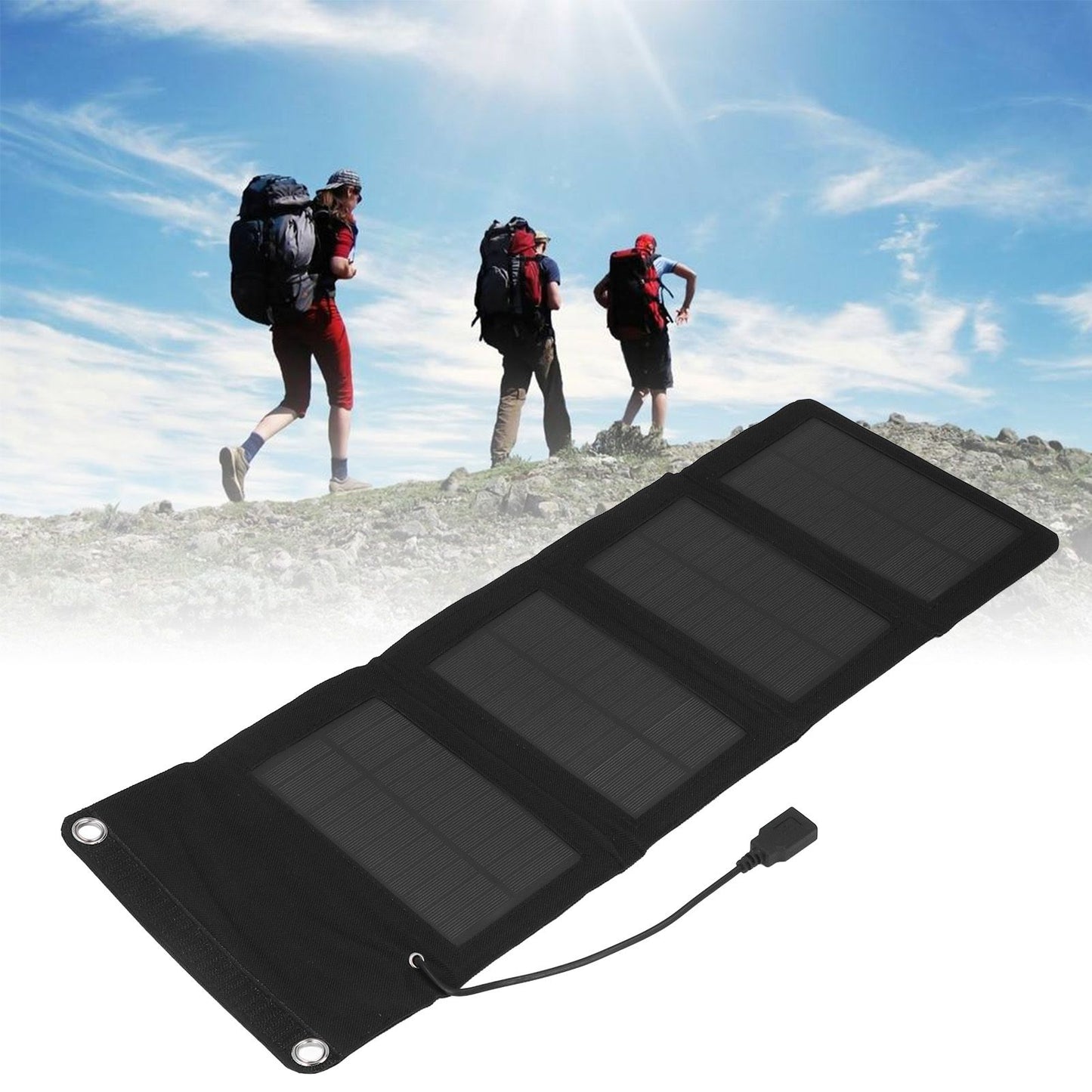 Solar Charger Portable Folding High Conversion Efficiency 7W Protection Battery Power Solar Panel Charger V1294-YM0523-3114220001011