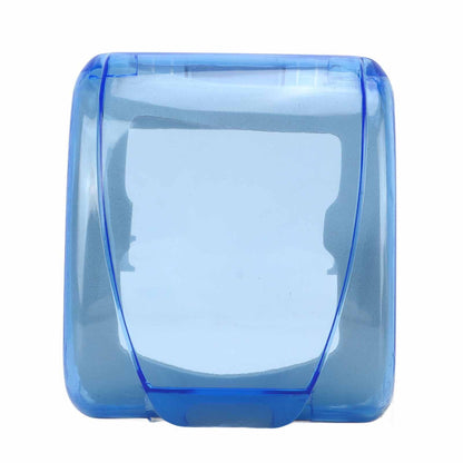 Universal 86 Type Socket Waterproof Box Transparent Wall Switch Protection Box for Bathroom Blue V1294-YM0523-3114220002911