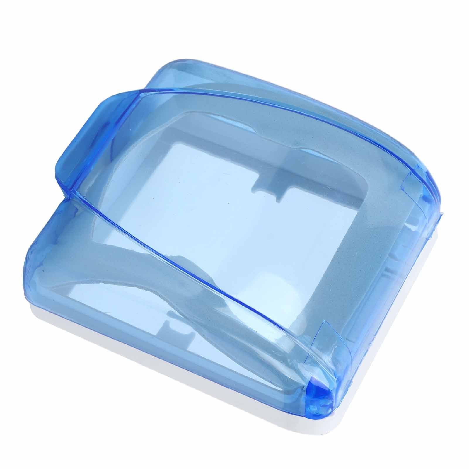 Universal 86 Type Socket Waterproof Box Transparent Wall Switch Protection Box for Bathroom Blue V1294-YM0523-3114220002911