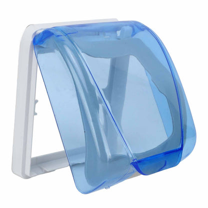 Universal 86 Type Socket Waterproof Box Transparent Wall Switch Protection Box for Bathroom Blue V1294-YM0523-3114220002911