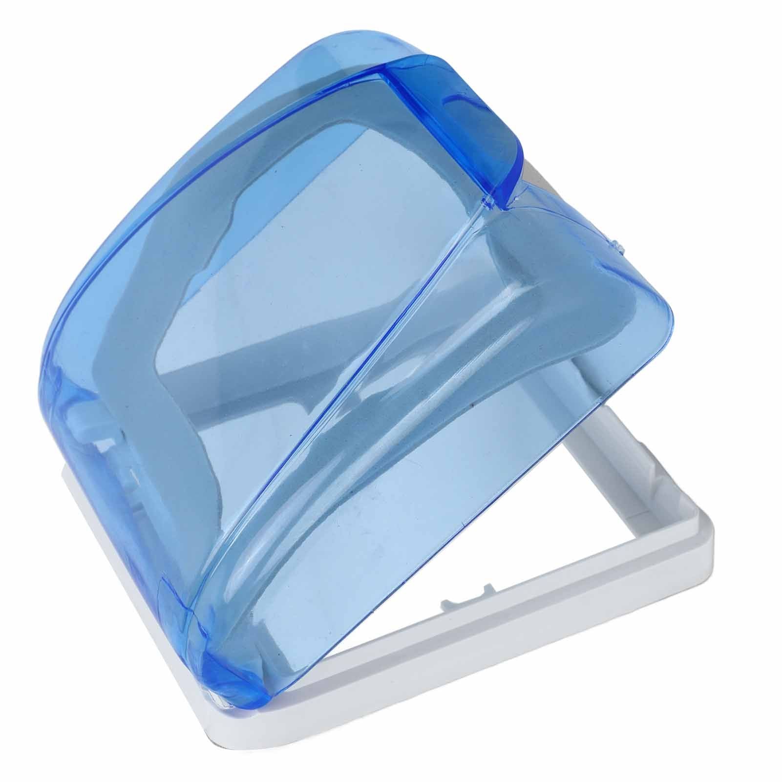 Universal 86 Type Socket Waterproof Box Transparent Wall Switch Protection Box for Bathroom Blue V1294-YM0523-3114220002911