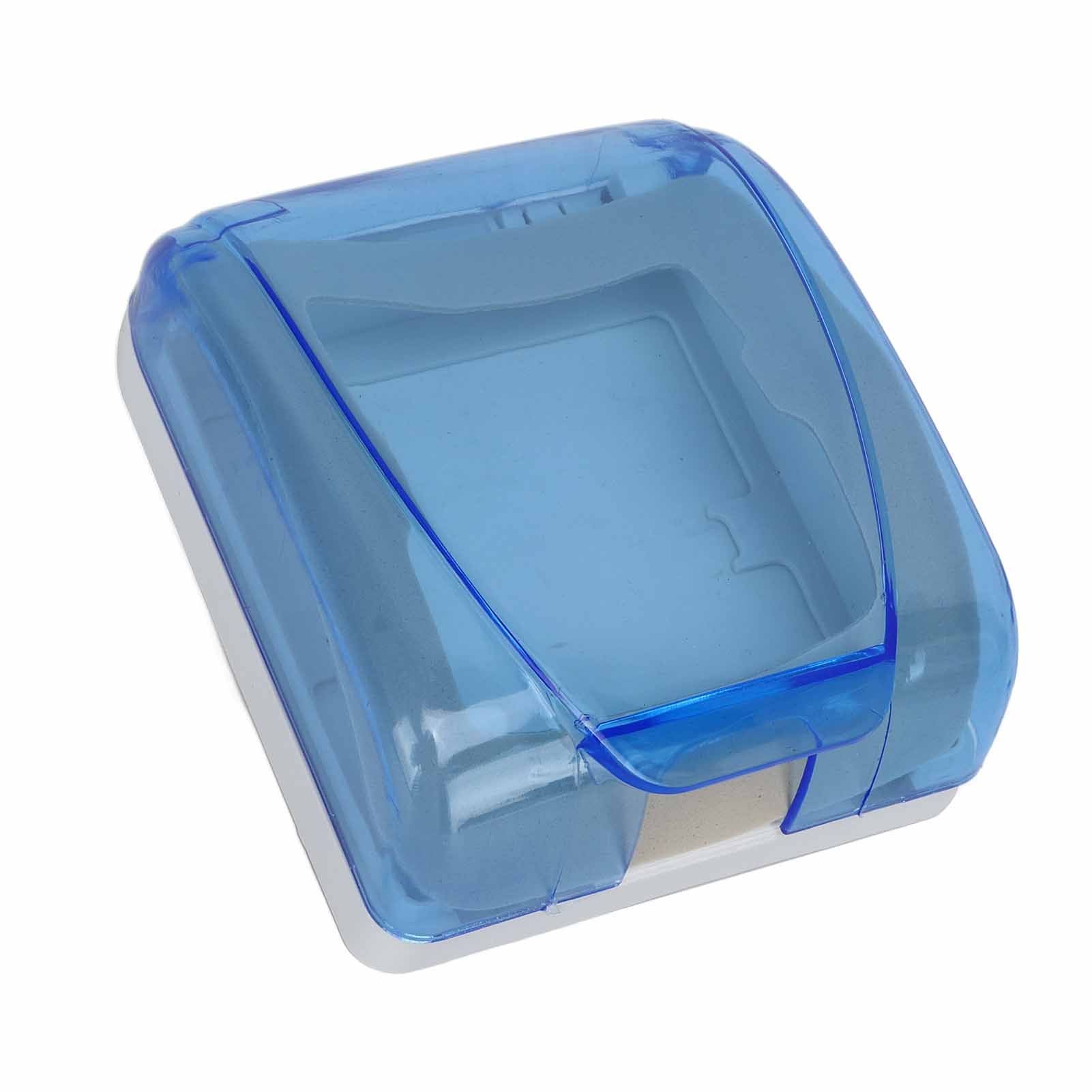 Universal 86 Type Socket Waterproof Box Transparent Wall Switch Protection Box for Bathroom Blue V1294-YM0523-3114220002911
