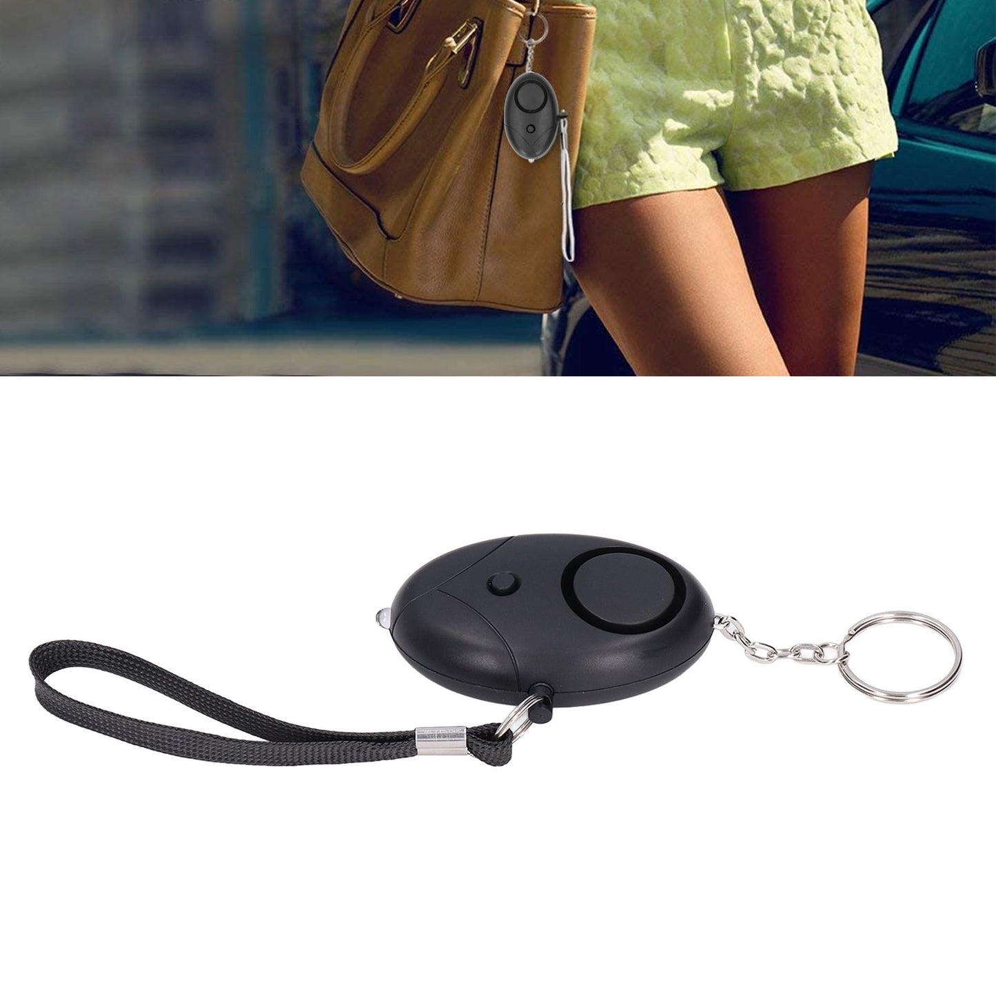 Emergency Alarm 130DB Very Loudly Security Self Defense Electronic Device with Key Chain for Hiking Camping V1294-YM0523-3114220003311