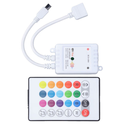 24 Keys Smart LED Remote Control RGB Wireless Controller 16 Colors 4 Light Patterns DC 5V-24V for Tuya4 Way V1294-YM0523-3114220004312