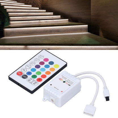24 Keys Smart LED Remote Control RGB Wireless Controller 16 Colors 4 Light Patterns DC 5V-24V for Tuya4 Way V1294-YM0523-3114220004312