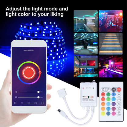 24 Keys Smart LED Remote Control RGB Wireless Controller 16 Colors 4 Light Patterns DC 5V-24V for Tuya4 Way V1294-YM0523-3114220004312