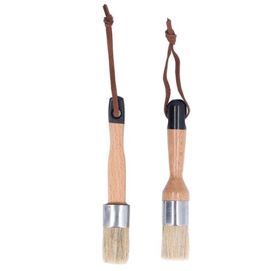 2PCS Furniture Paint Brush with Wooden Handle Home Decoration Painting Waxing Bristle Brush V1294-YM0523-3114220004611