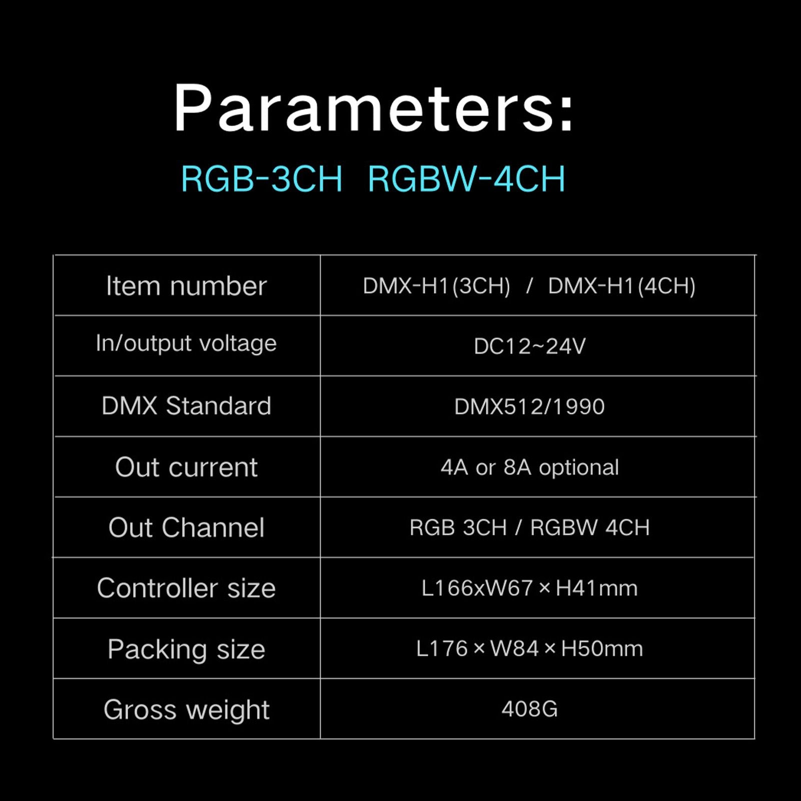4 Channel DMX 512 Decorder Adjustable RGB Dimming LED Decorder Controller for Bars Hotels Sober Bars8A V1294-YM0523-3114220004912