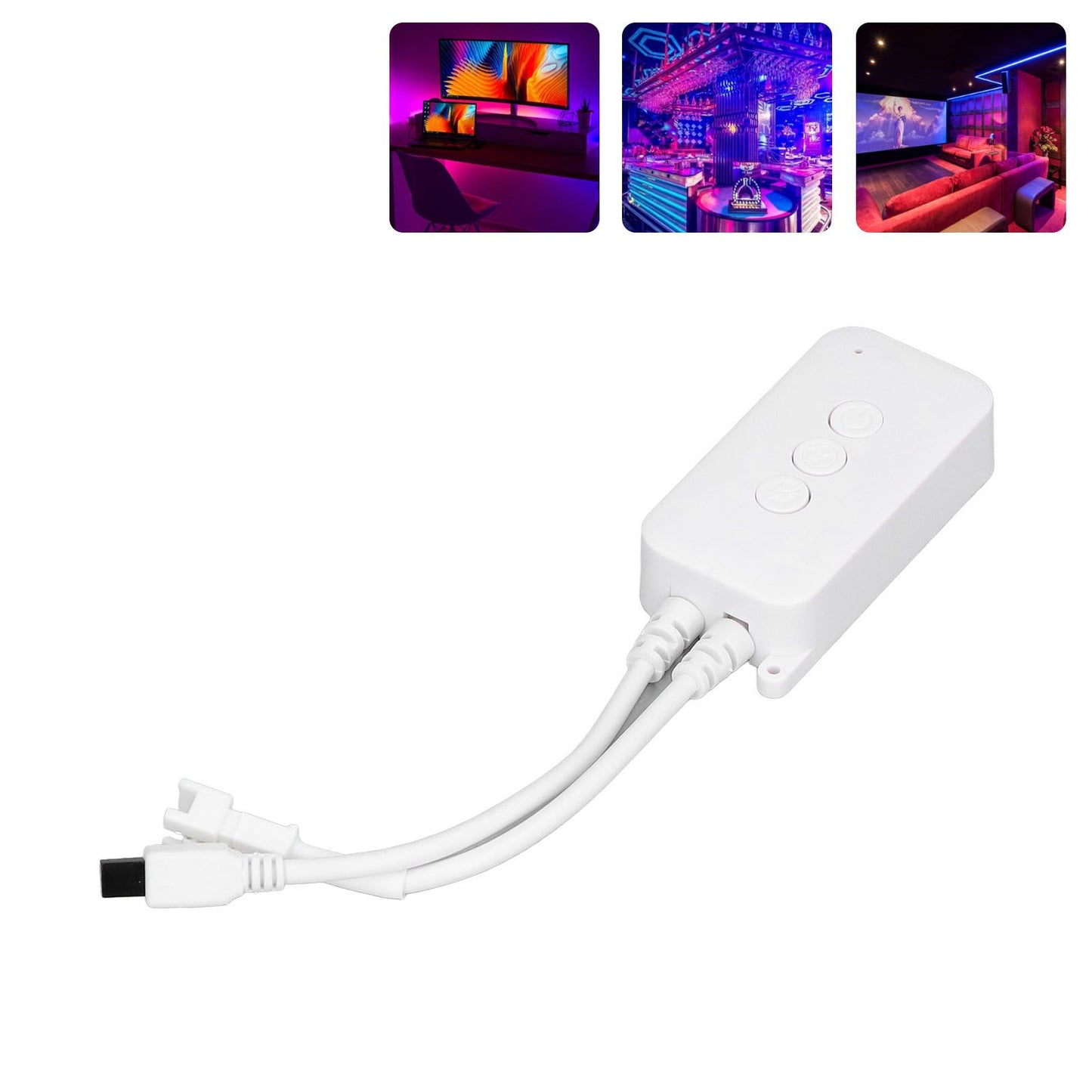 LED Controller with 44 Keys Remote Control Bluetooth Wireless Music Controller Strip Light Controller V1294-YM0523-3114220005411