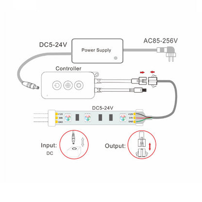 LED Controller with 44 Keys Remote Control Bluetooth Wireless Music Controller Strip Light Controller V1294-YM0523-3114220005411
