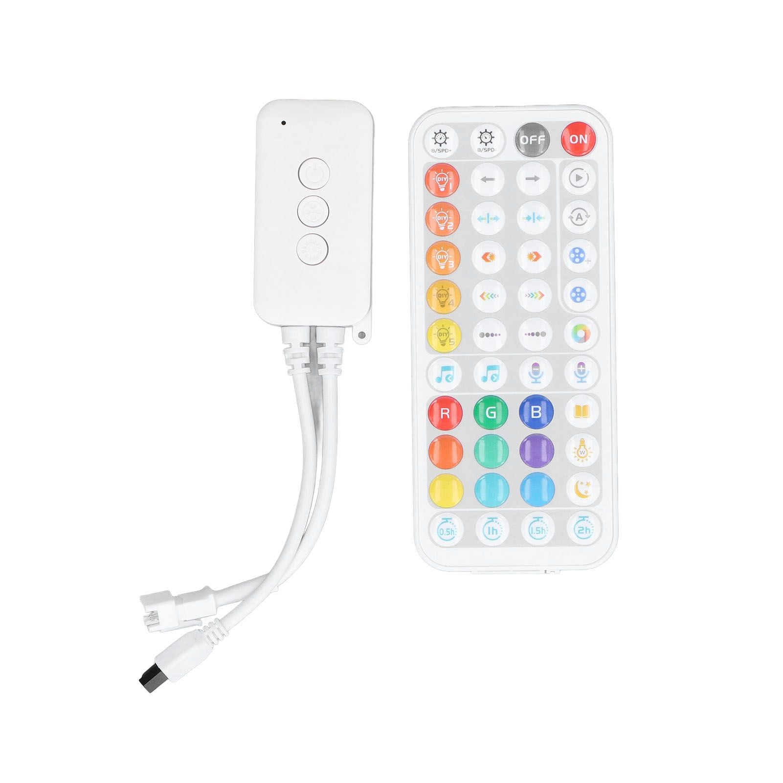 LED Controller with 44 Keys Remote Control Bluetooth Wireless Music Controller Strip Light Controller V1294-YM0523-3114220005411