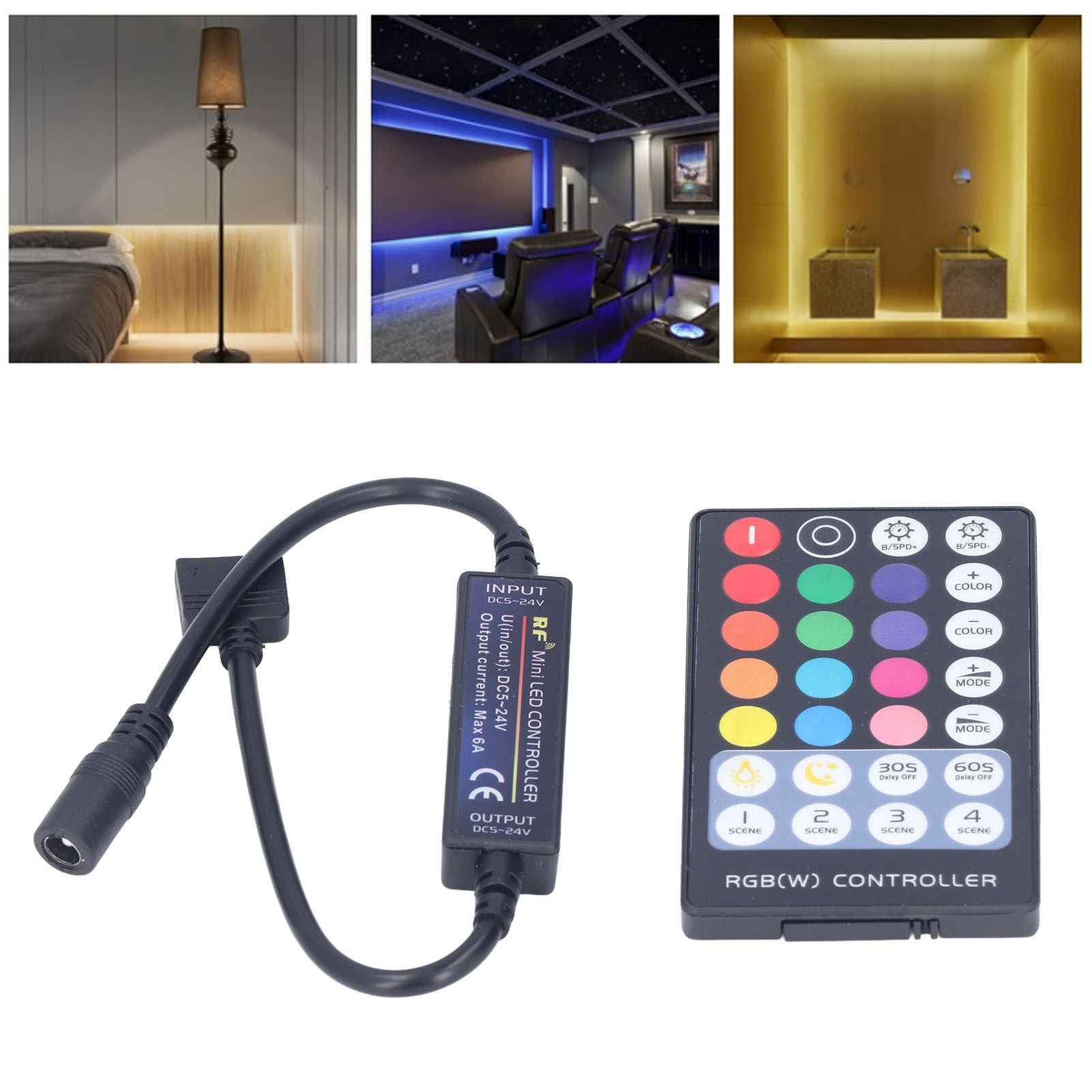 LED Controller RF Mini RGBW LED USB Lamp Strip Full Touch Remote Transmission Ultra Thin Controller V1294-YM0523-3114220005911