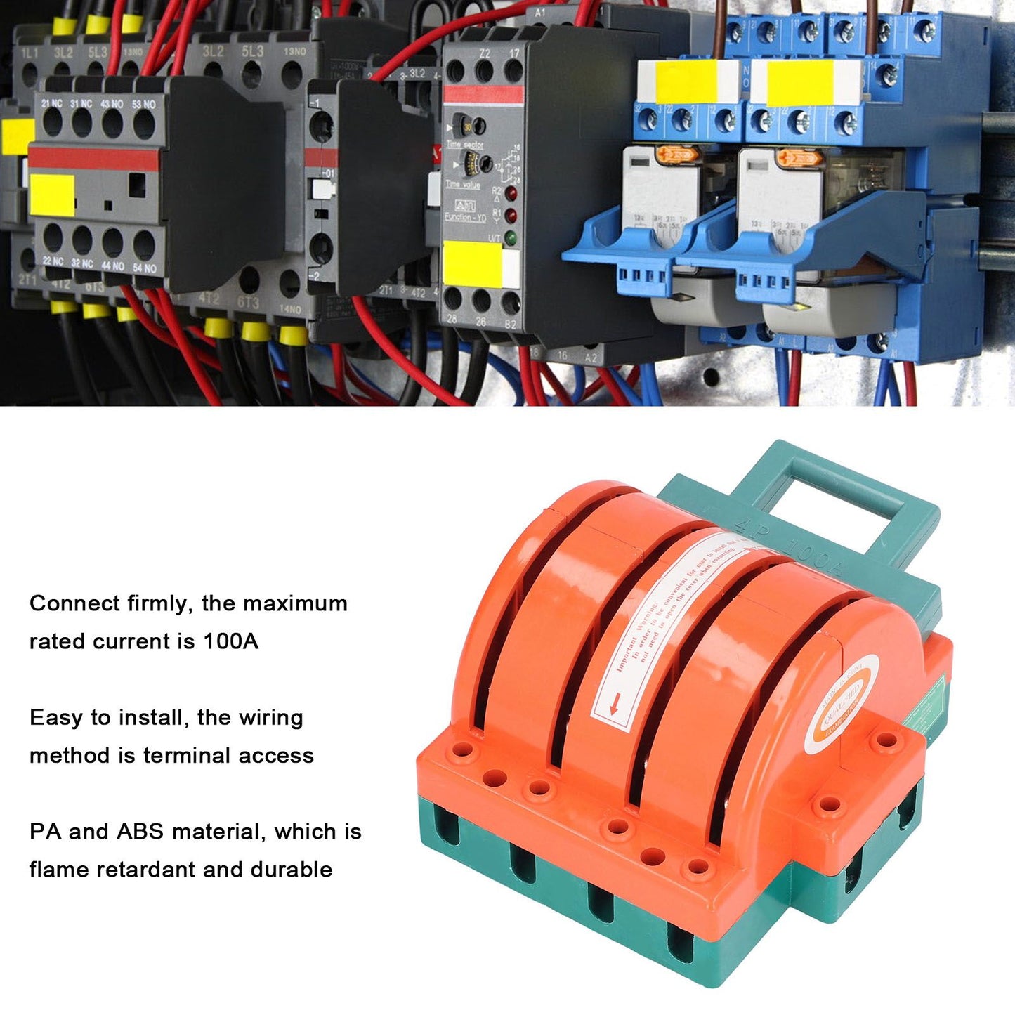 100A 4 Pole Double Throw Knife Switch Electrical Disconnect Knife Switch for Home Appliances V1294-YM0523-3114220006211