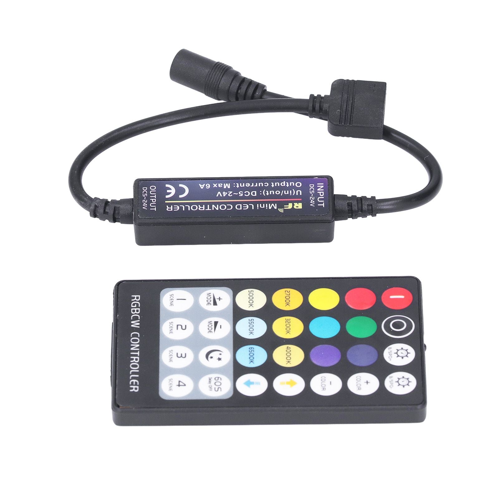 LED Controller Wireless RF 5 in 1 Mini Full Touch LED Light Bar 28 Keys RGB CCT Controller V1294-YM0523-3114220006711