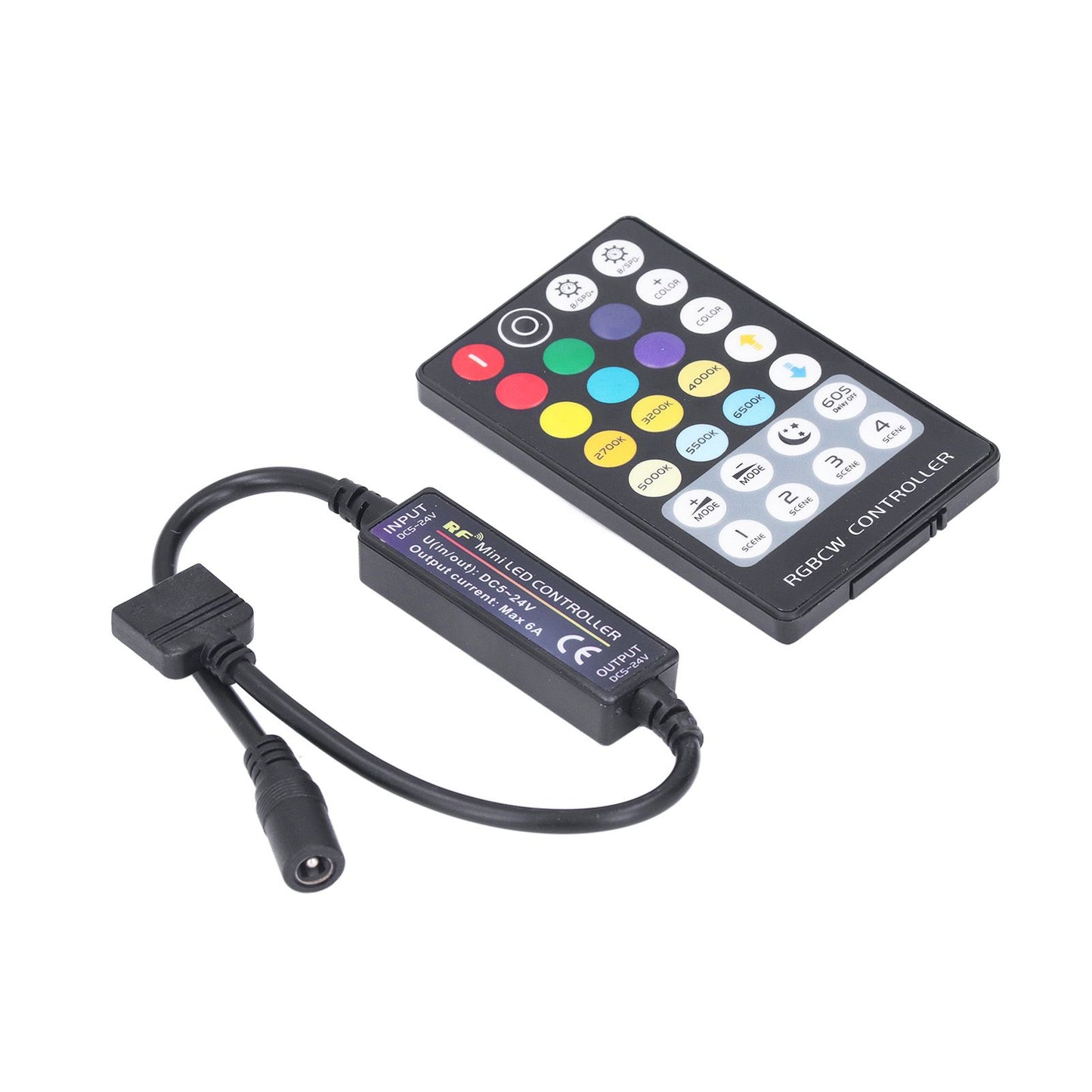 LED Controller Wireless RF 5 in 1 Mini Full Touch LED Light Bar 28 Keys RGB CCT Controller V1294-YM0523-3114220006711