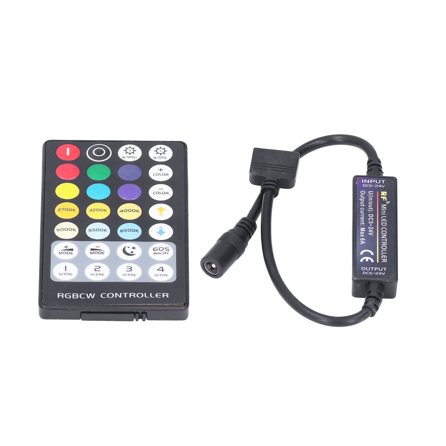 LED Controller Wireless RF 5 in 1 Mini Full Touch LED Light Bar 28 Keys RGB CCT Controller V1294-YM0523-3114220006711