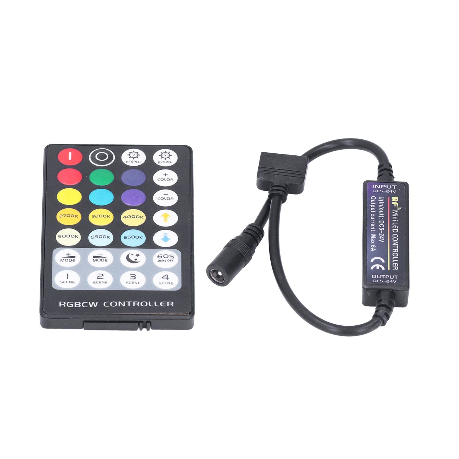 LED Controller Wireless RF 5 in 1 Mini Full Touch LED Light Bar 28 Keys RGB CCT Controller V1294-YM0523-3114220006711