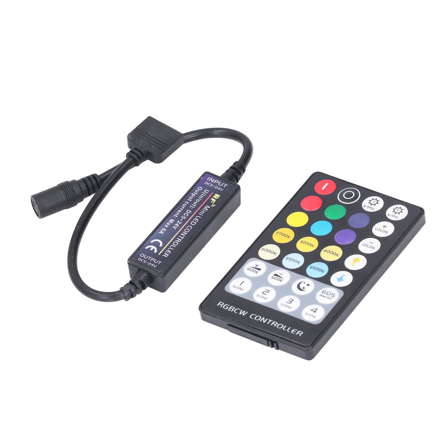 LED Controller Wireless RF 5 in 1 Mini Full Touch LED Light Bar 28 Keys RGB CCT Controller V1294-YM0523-3114220006711