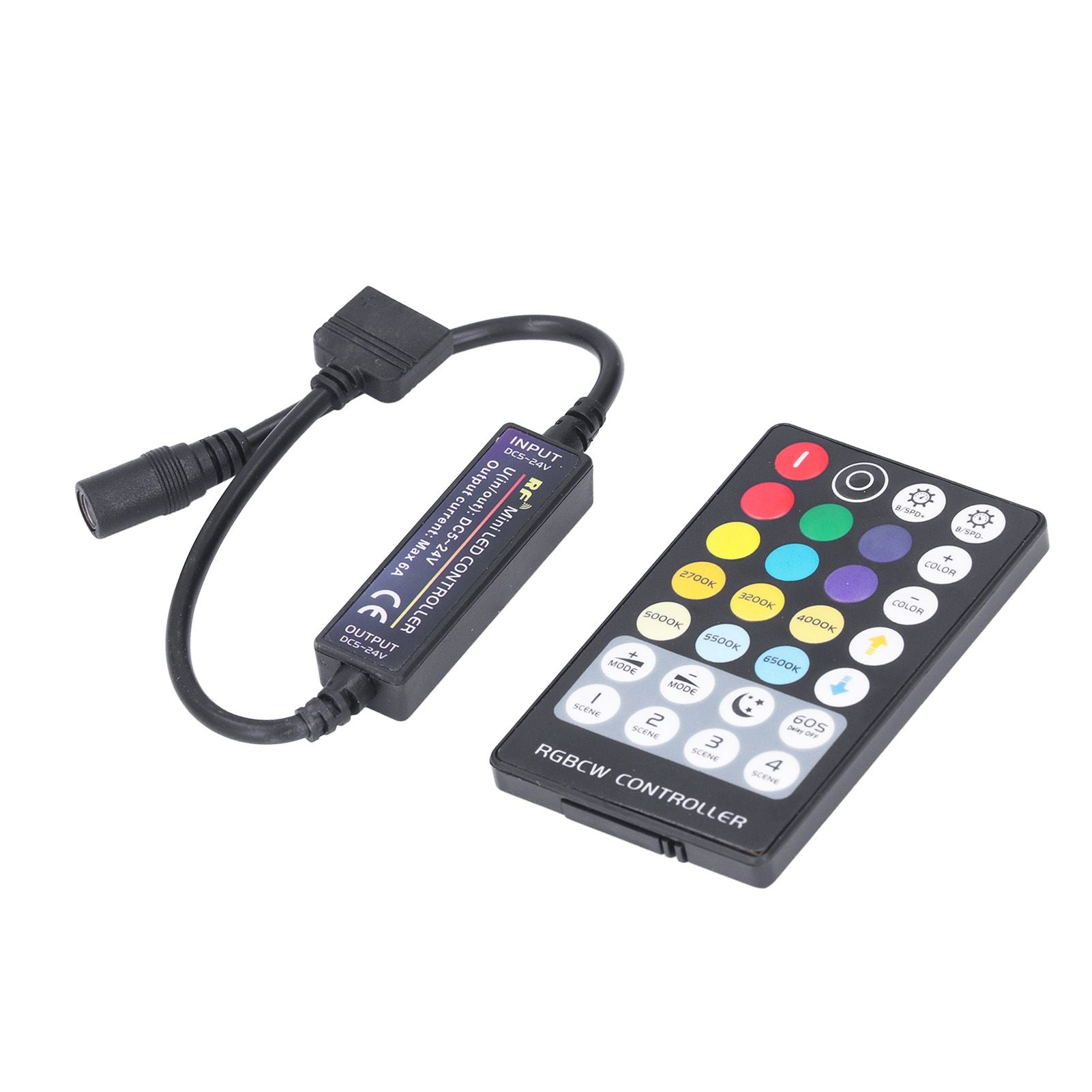LED Controller Wireless RF 5 in 1 Mini Full Touch LED Light Bar 28 Keys RGB CCT Controller V1294-YM0523-3114220006711