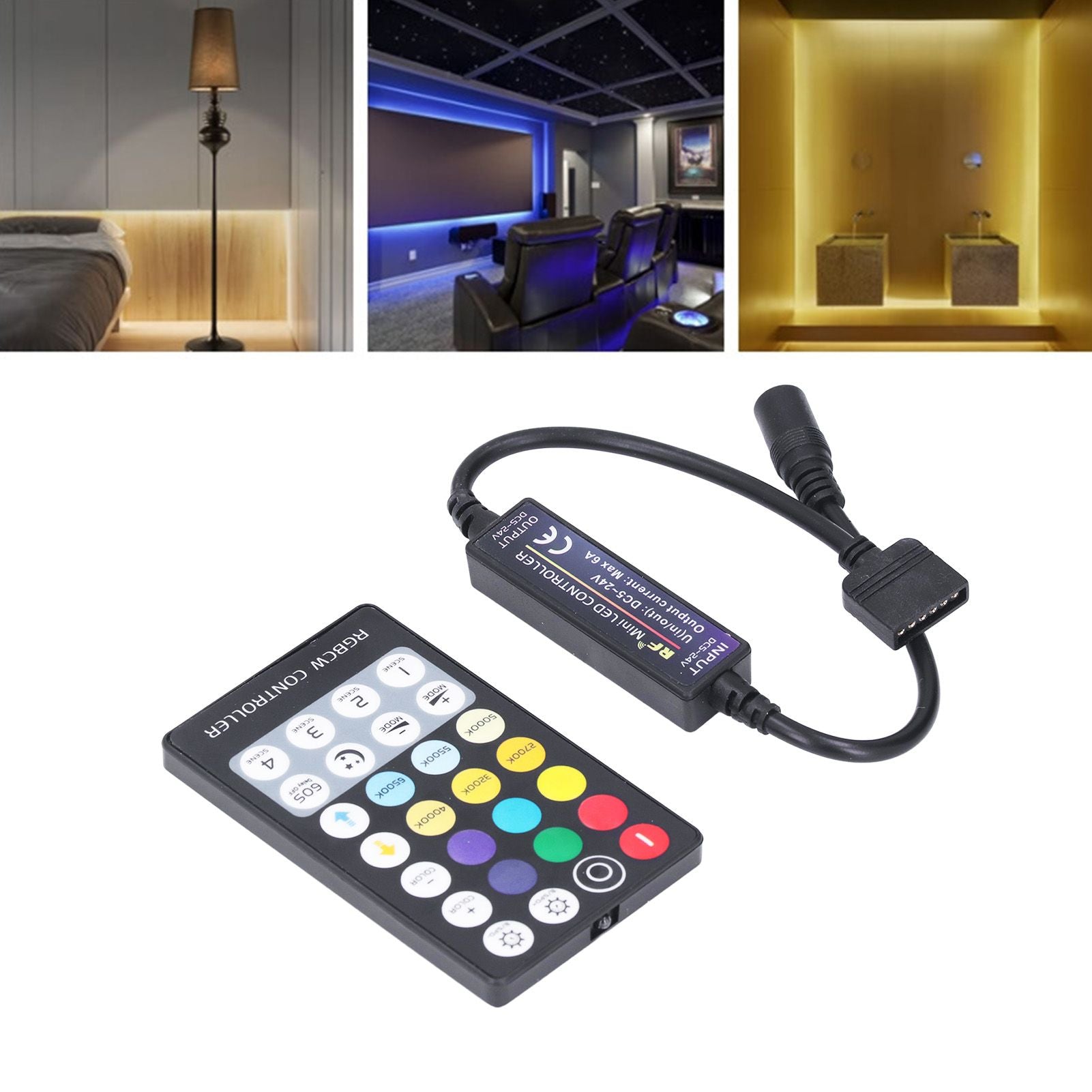 LED Controller Wireless RF 5 in 1 Mini Full Touch LED Light Bar 28 Keys RGB CCT Controller V1294-YM0523-3114220006711