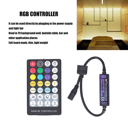 LED Controller Wireless RF 5 in 1 Mini Full Touch LED Light Bar 28 Keys RGB CCT Controller V1294-YM0523-3114220006711