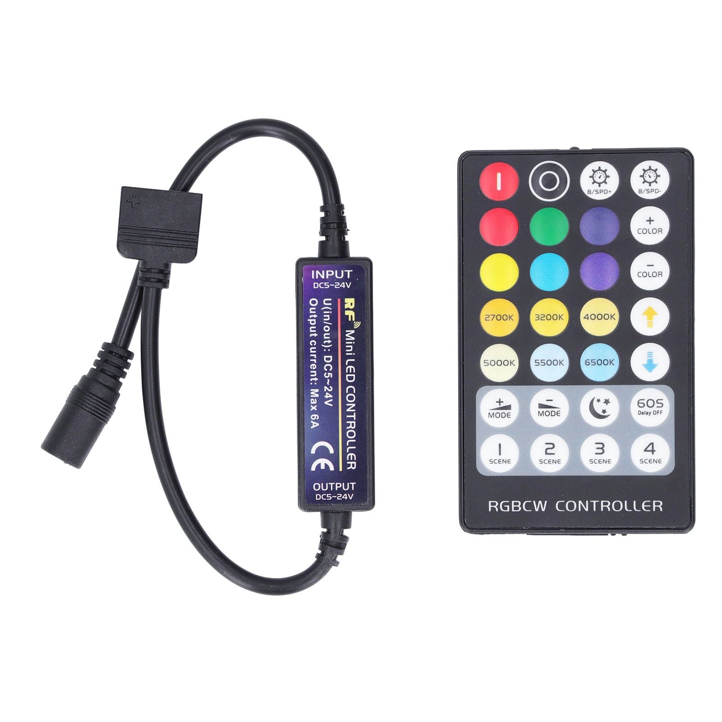 LED Controller Wireless RF 5 in 1 Mini Full Touch LED Light Bar 28 Keys RGB CCT Controller V1294-YM0523-3114220006711