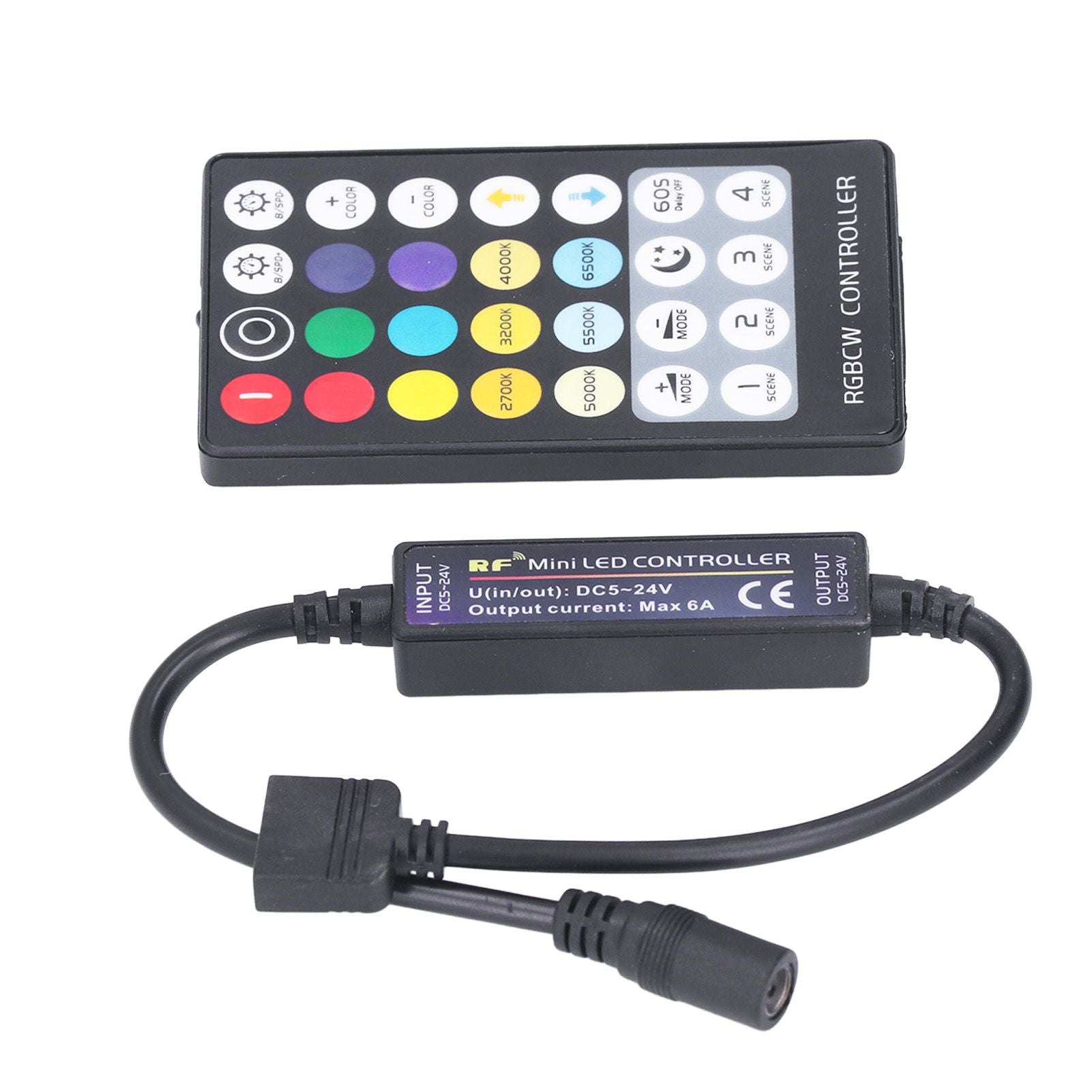 LED Controller Wireless RF 5 in 1 Mini Full Touch LED Light Bar 28 Keys RGB CCT Controller V1294-YM0523-3114220006711