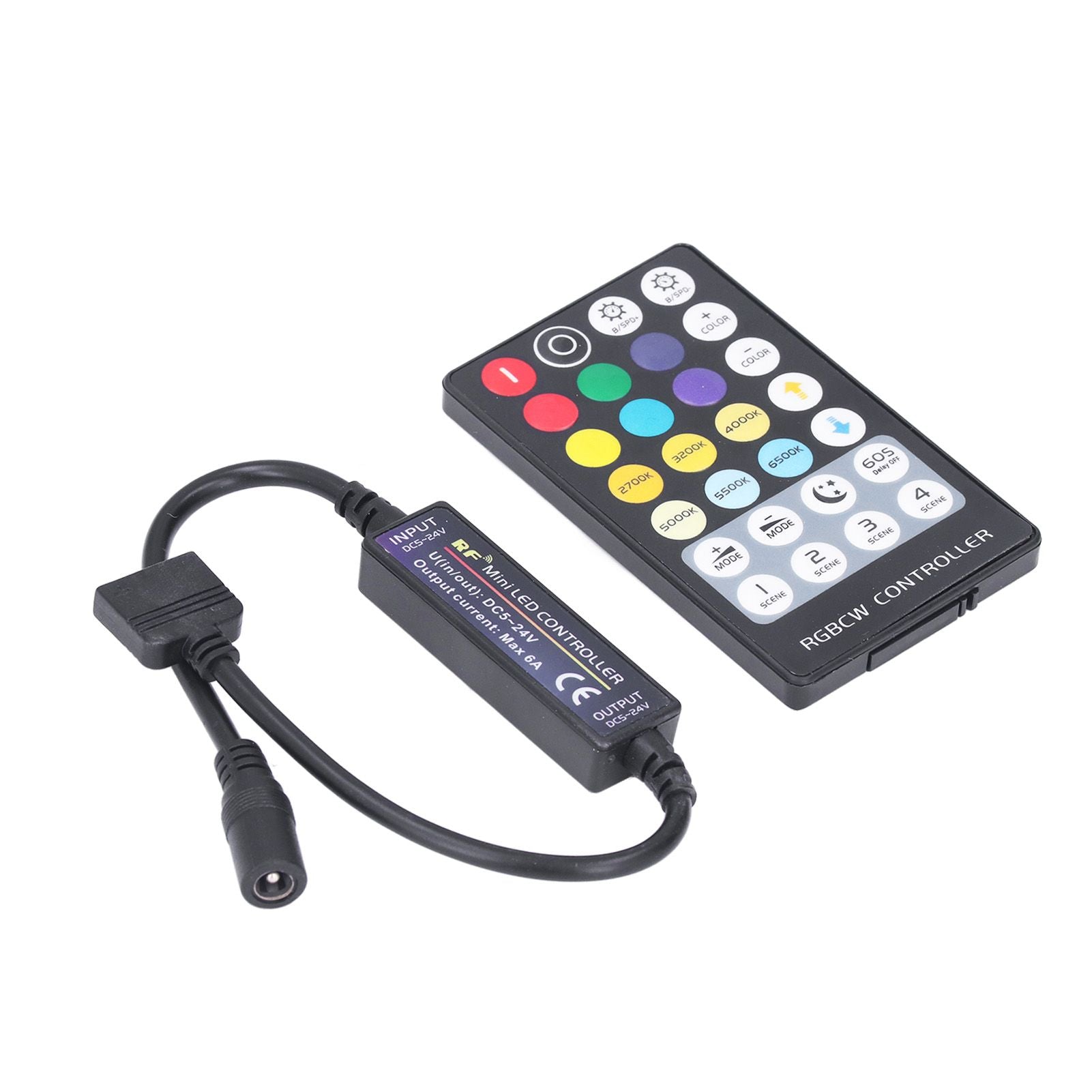LED Controller Wireless RF 5 in 1 Mini Full Touch LED Light Bar 28 Keys RGB CCT Controller V1294-YM0523-3114220006711
