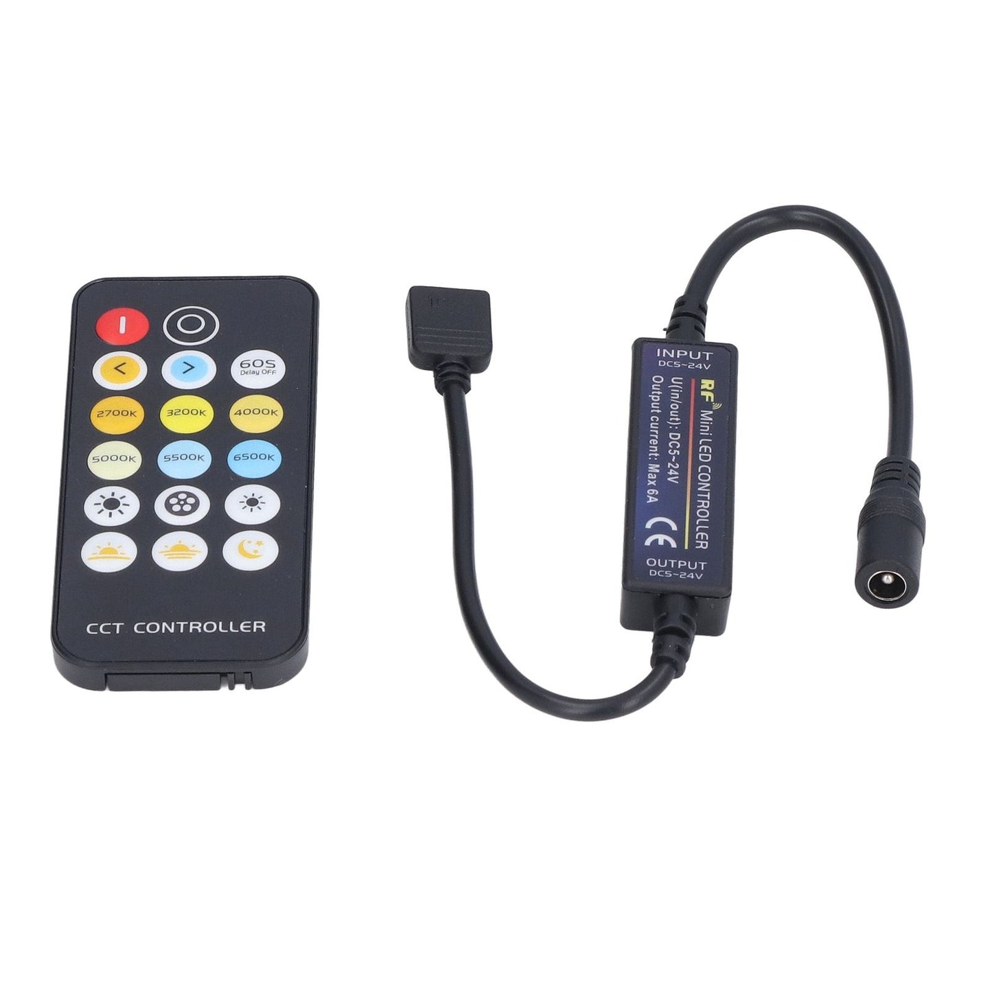 Mini RF Dimmer Controll LED Color Temperature Controller 17 Keys Strip Light Controller V1294-YM0523-3114220007111