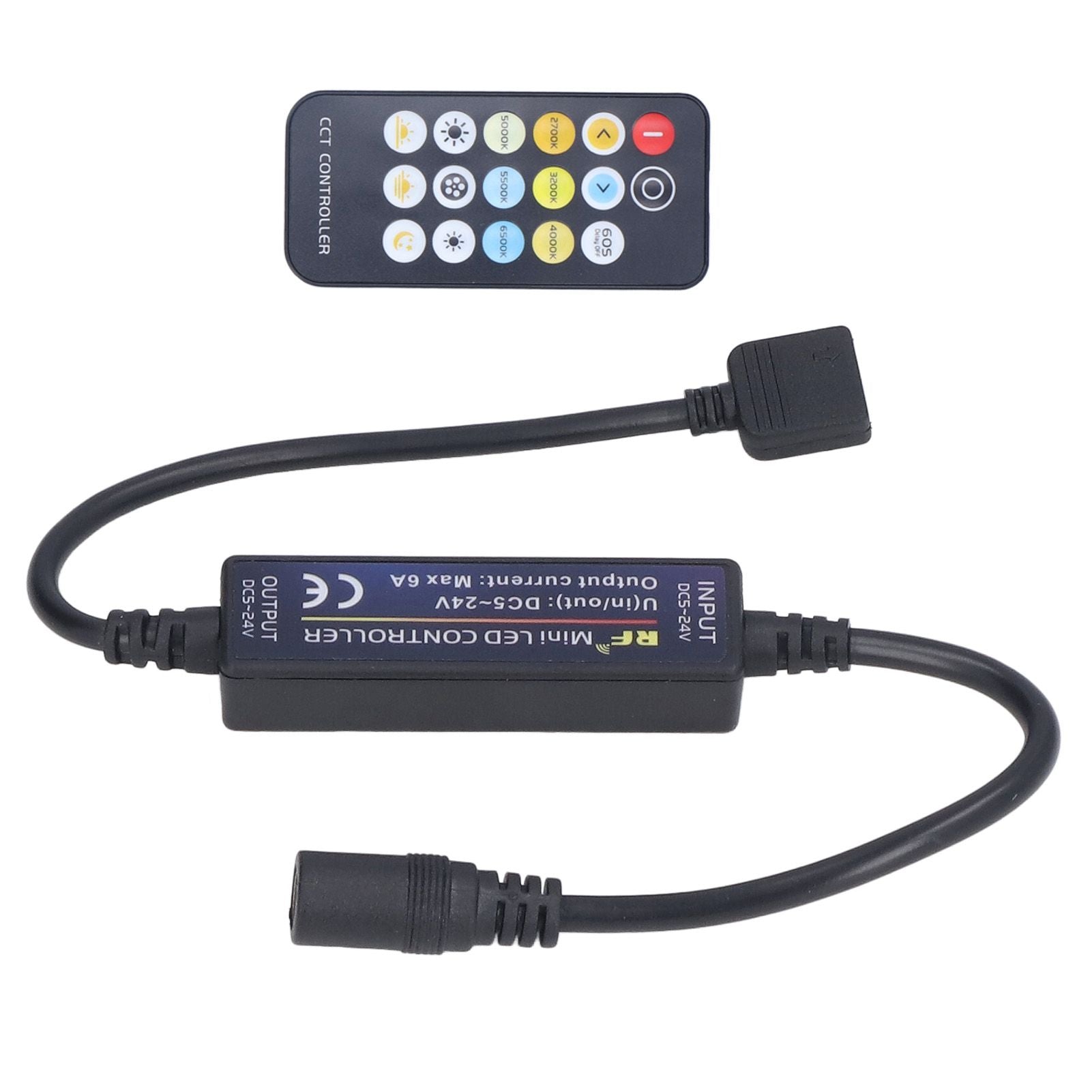 Mini RF Dimmer Controll LED Color Temperature Controller 17 Keys Strip Light Controller V1294-YM0523-3114220007111