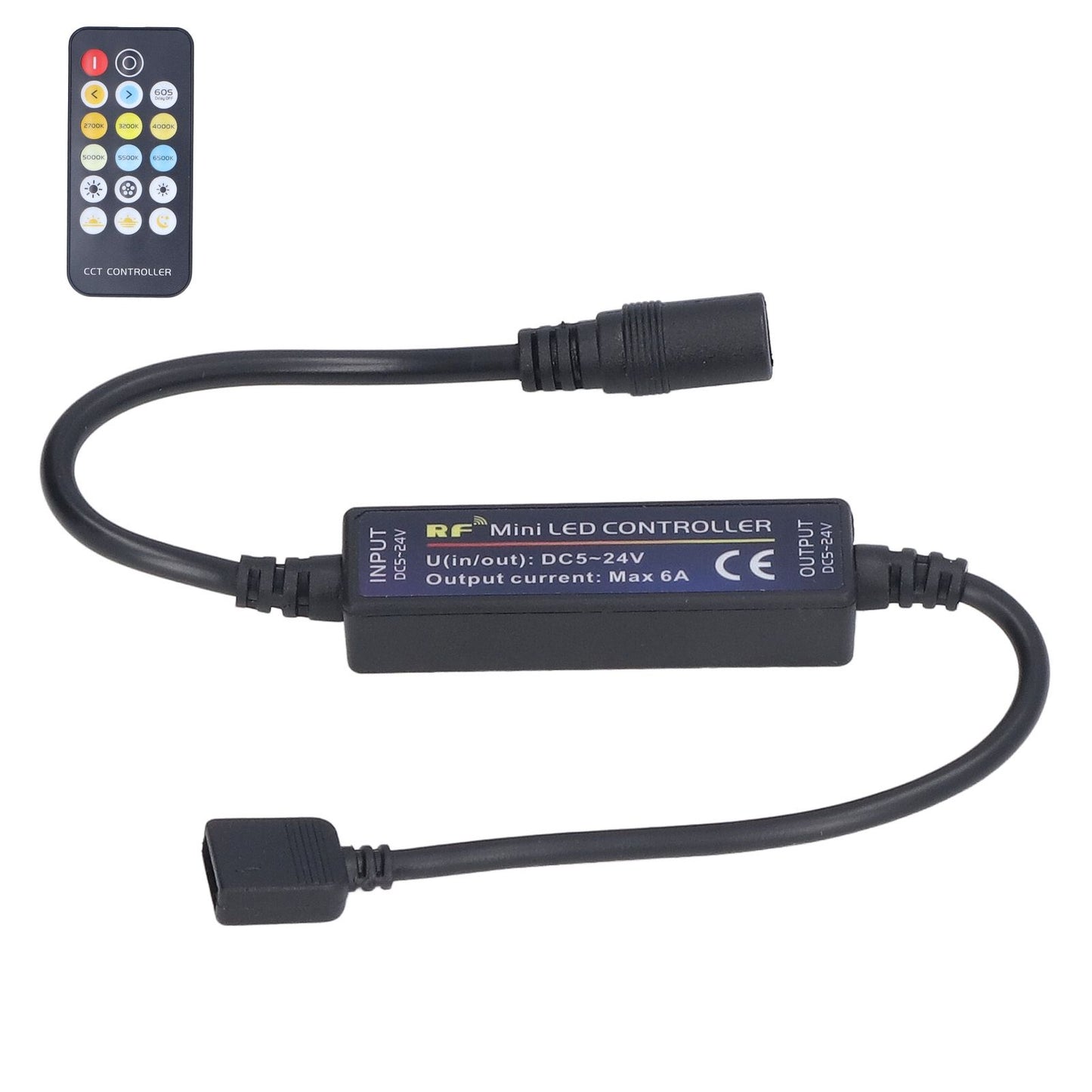 Mini RF Dimmer Controll LED Color Temperature Controller 17 Keys Strip Light Controller V1294-YM0523-3114220007111