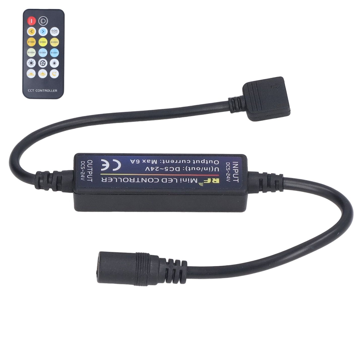 Mini RF Dimmer Controll LED Color Temperature Controller 17 Keys Strip Light Controller V1294-YM0523-3114220007111