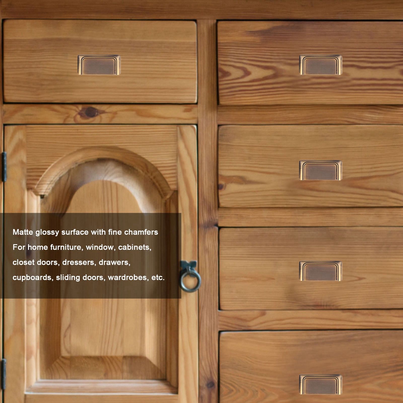 Recessed Door Handle Simple Matte Retro Free Punch Drawer Wardrobe Cabinet Door Concealed Handle V1294-YM0523-3114220008011
