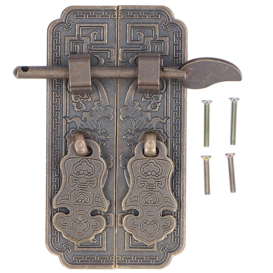 Cabinet Faceplate Brass Material Bronze Auspicious Bat Pattern Retro Chinese Cabinet Handles for Wardrobes V1294-YM0523-3114220008111