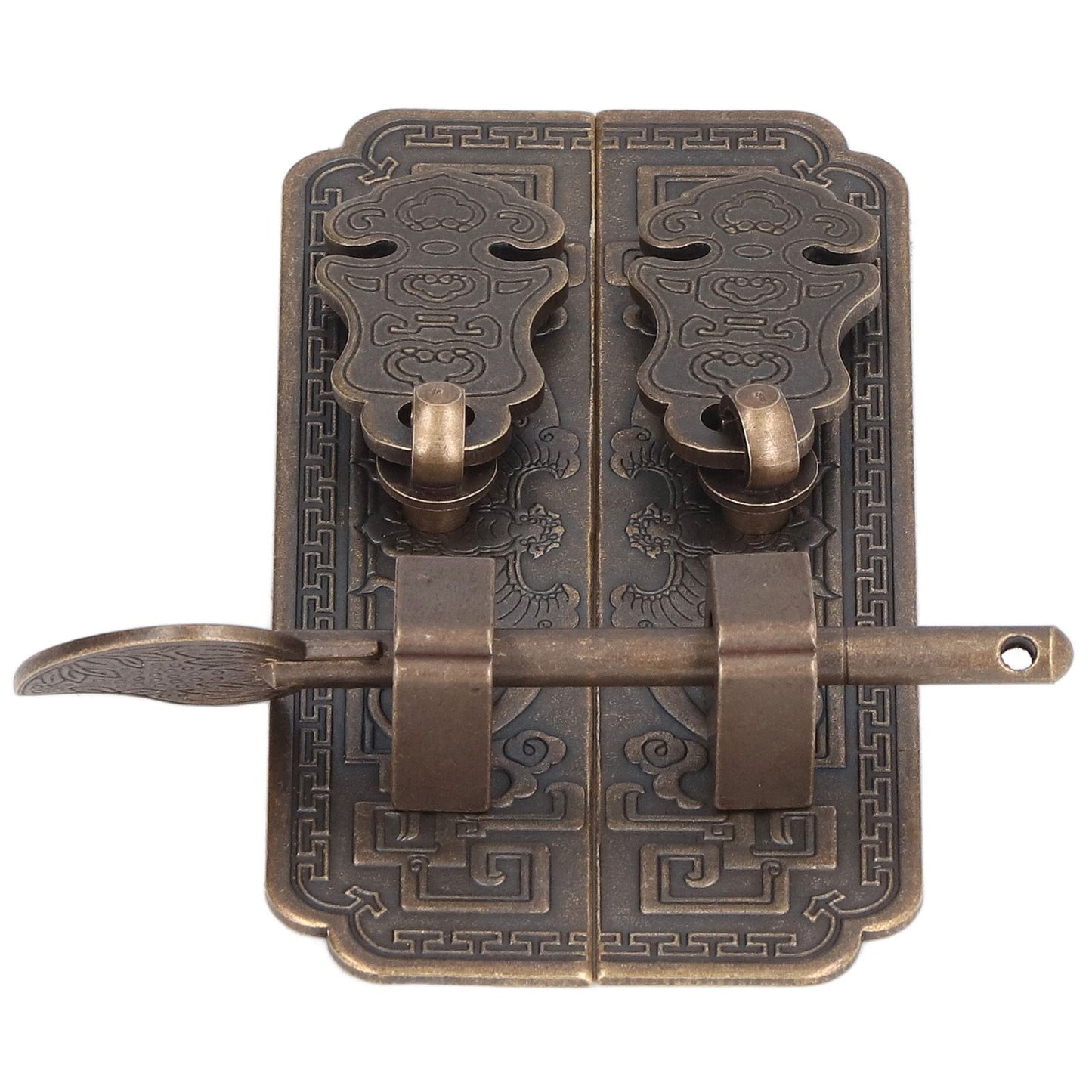 Cabinet Faceplate Brass Material Bronze Auspicious Bat Pattern Retro Chinese Cabinet Handles for Wardrobes V1294-YM0523-3114220008111