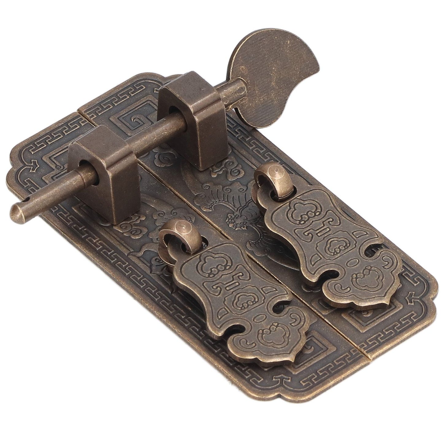 Cabinet Faceplate Brass Material Bronze Auspicious Bat Pattern Retro Chinese Cabinet Handles for Wardrobes V1294-YM0523-3114220008111